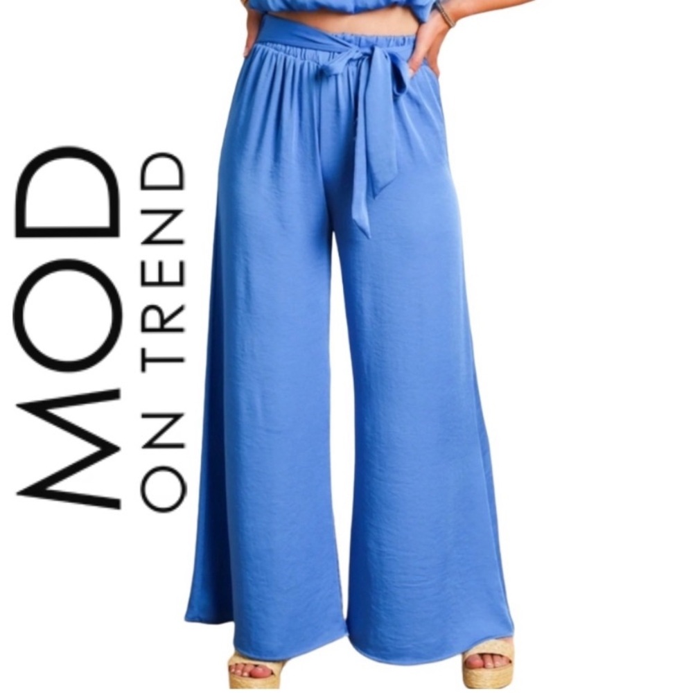 MOD ON TREND  And I'm Feeling Good Wide Leg Pants-Final Sale - Orchid / L